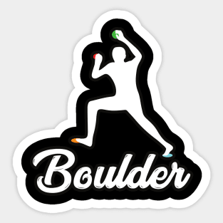 Boulder Rock Climbing Quote Design Sticker